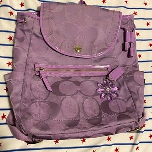 Purple Coach Backpack